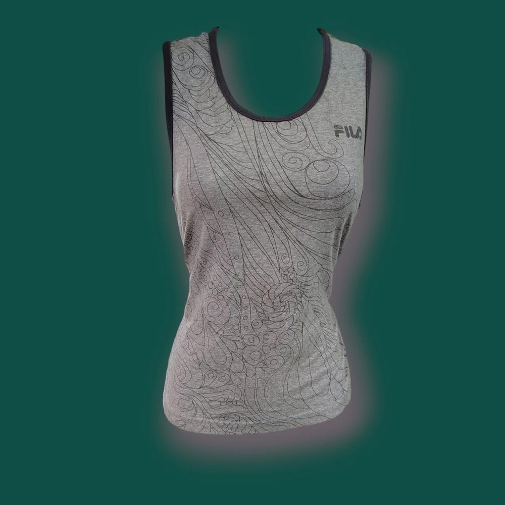Fila Sport Grey Graphic Tank – Large – Sporty Grunge